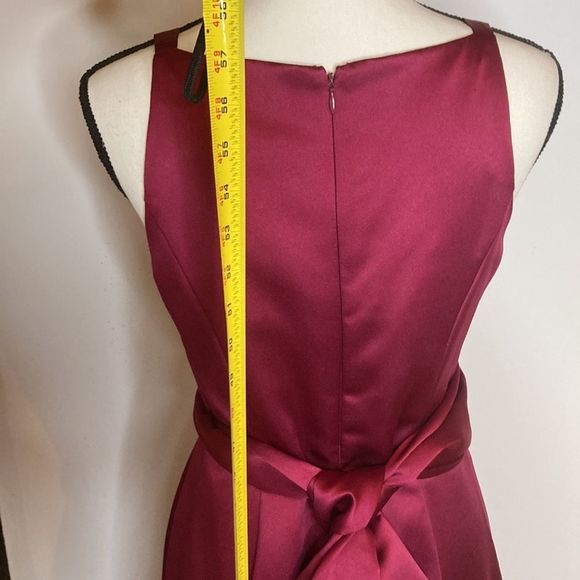 Betsy & Adams Dress Gown Burgundy with Wrap Gown Dress - Picture 13 of 16